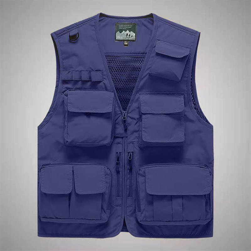 Unisex Multifunctional utilityväst med Mesh Back och Multiple fickor