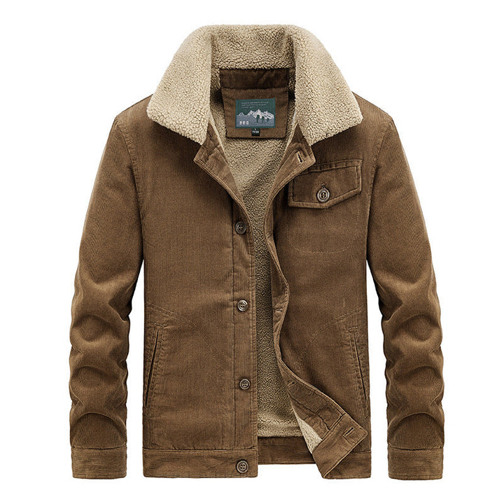 Herr Manchester Worker Jacka med Voluminous Sherpa Foder och Bröst Lock Ficka