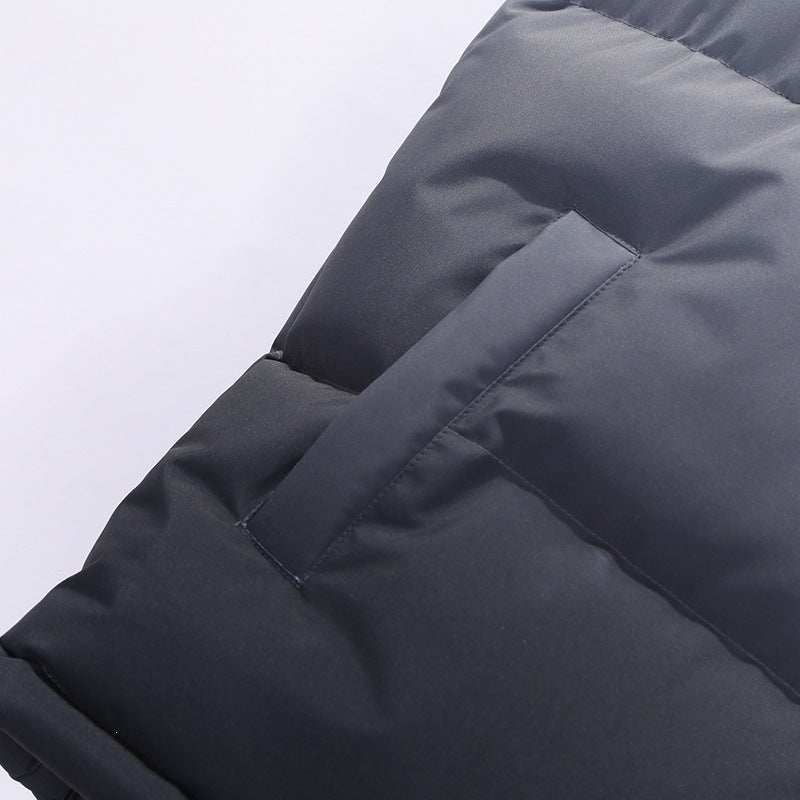 Herr Vadderad Quilt Väst med Hög Krage och Termisk Isolering