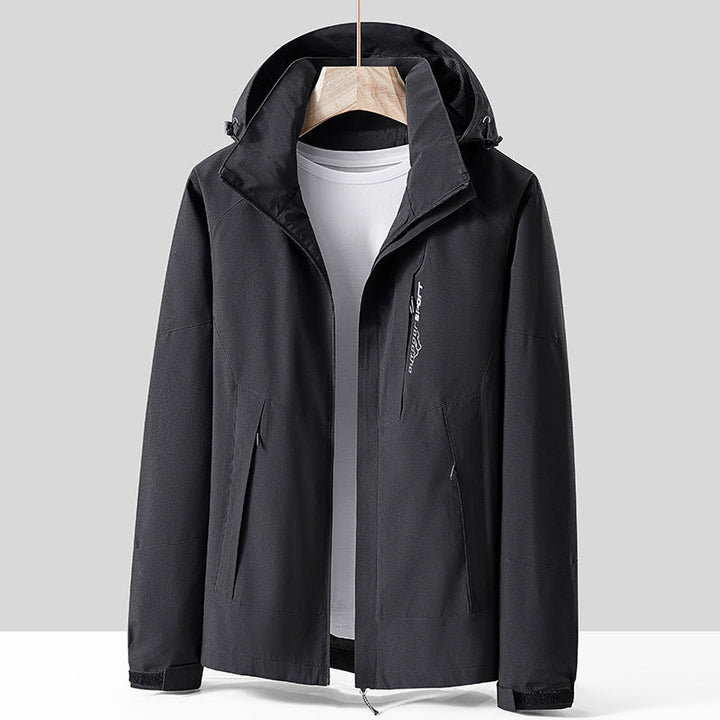 Unisex andningsbar softshell utomhusjacka in Colorblock design med justerbar huva och dold två-Way dragkedja