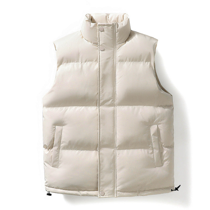 Unisex quiltad väst med thermal insulation, high ståkrage och adjustable fåll