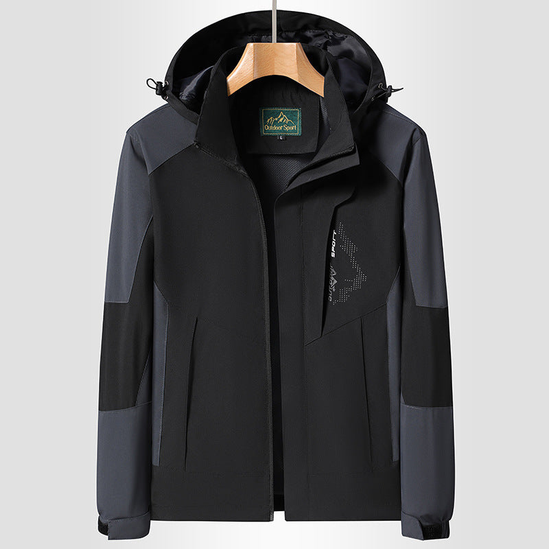 Dam softshell Trekking jacka med andningsbar membrane, justerbar huva och colorblock design