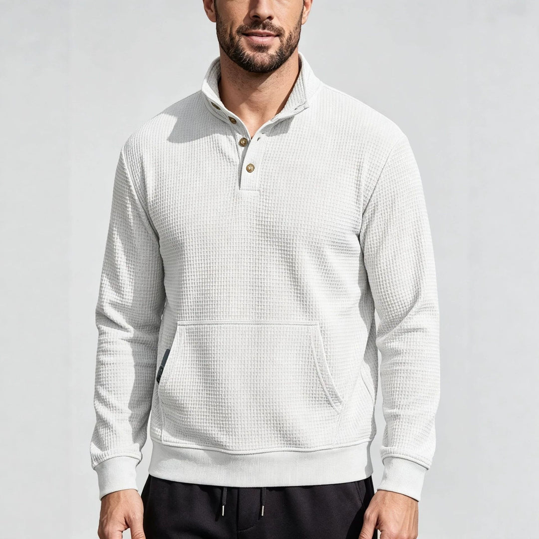 Herr Fashion Sports Tröja med Knapplist