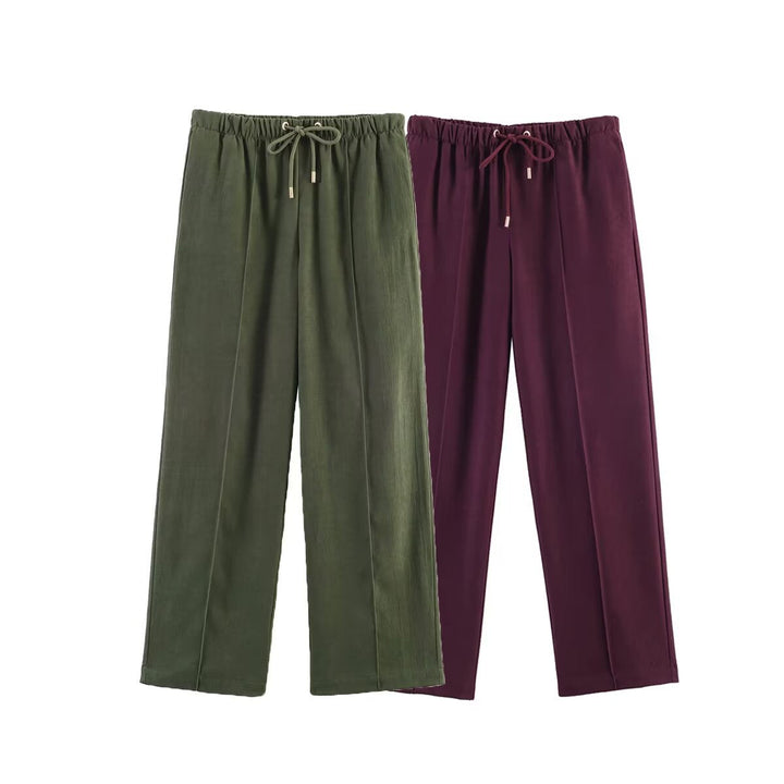 Dam Kort Blouson Jacka i Velour Look med Skjortkrage, Elastic Fåll och Sidofickor