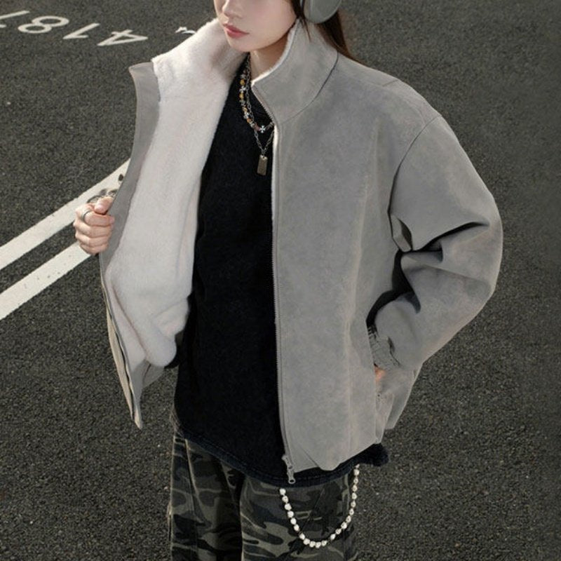 Dam Oversize Jacka i Konstläder