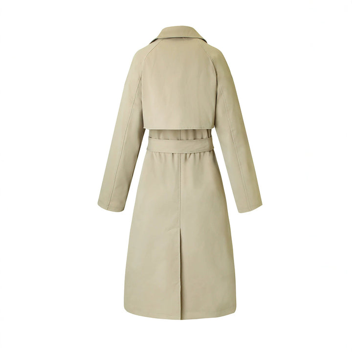 Dam klassisk trenchcoat med midjebälte och vid slagkrage