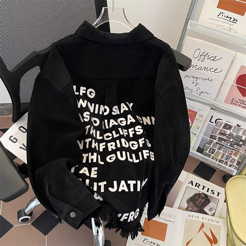 Dam Urban oversize jacka med Creative Lettering
