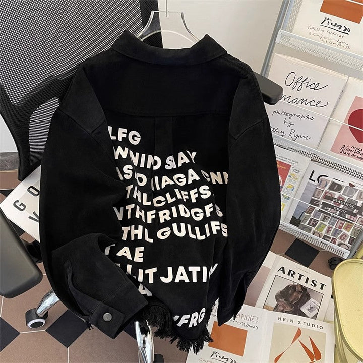 Dam Urban oversize jacka med Creative Lettering