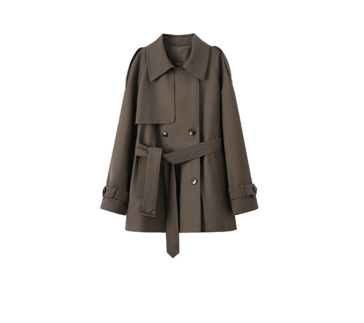 Dam modern trenchcoat med skräddad skärning