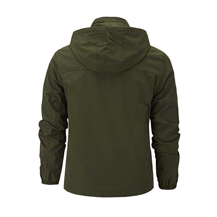Herr flerafunktionell softshell utomhusjacka med huva, Bröst Dragkedja, och ventilerande Foder