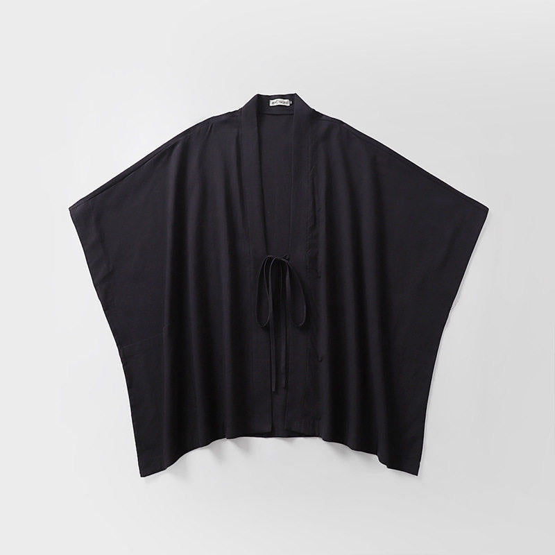 Dam oversize Kimono kofta med knytband och sidofickor