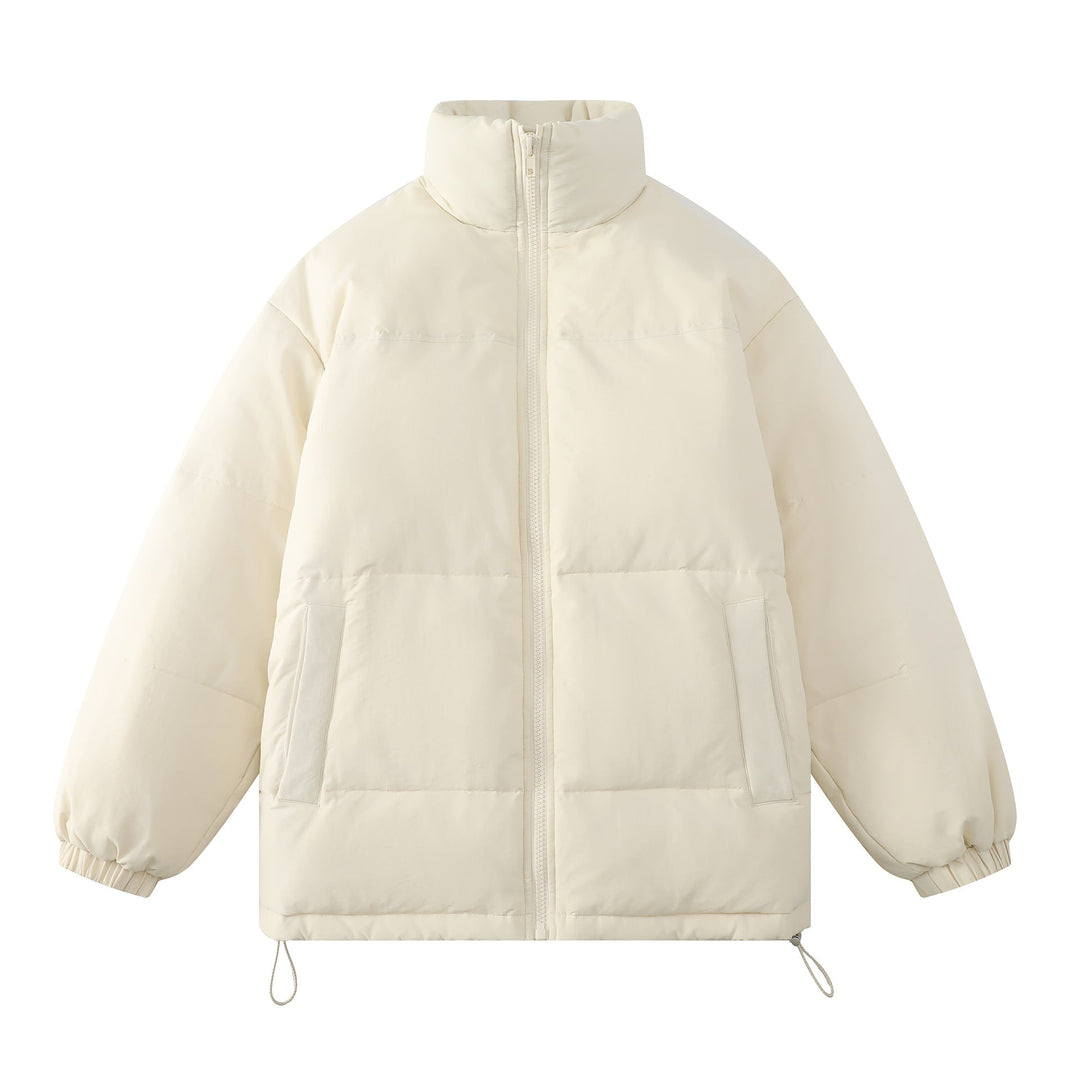 Unisex Oversize Vadderad Jacka med Hög Krage och Drawstring