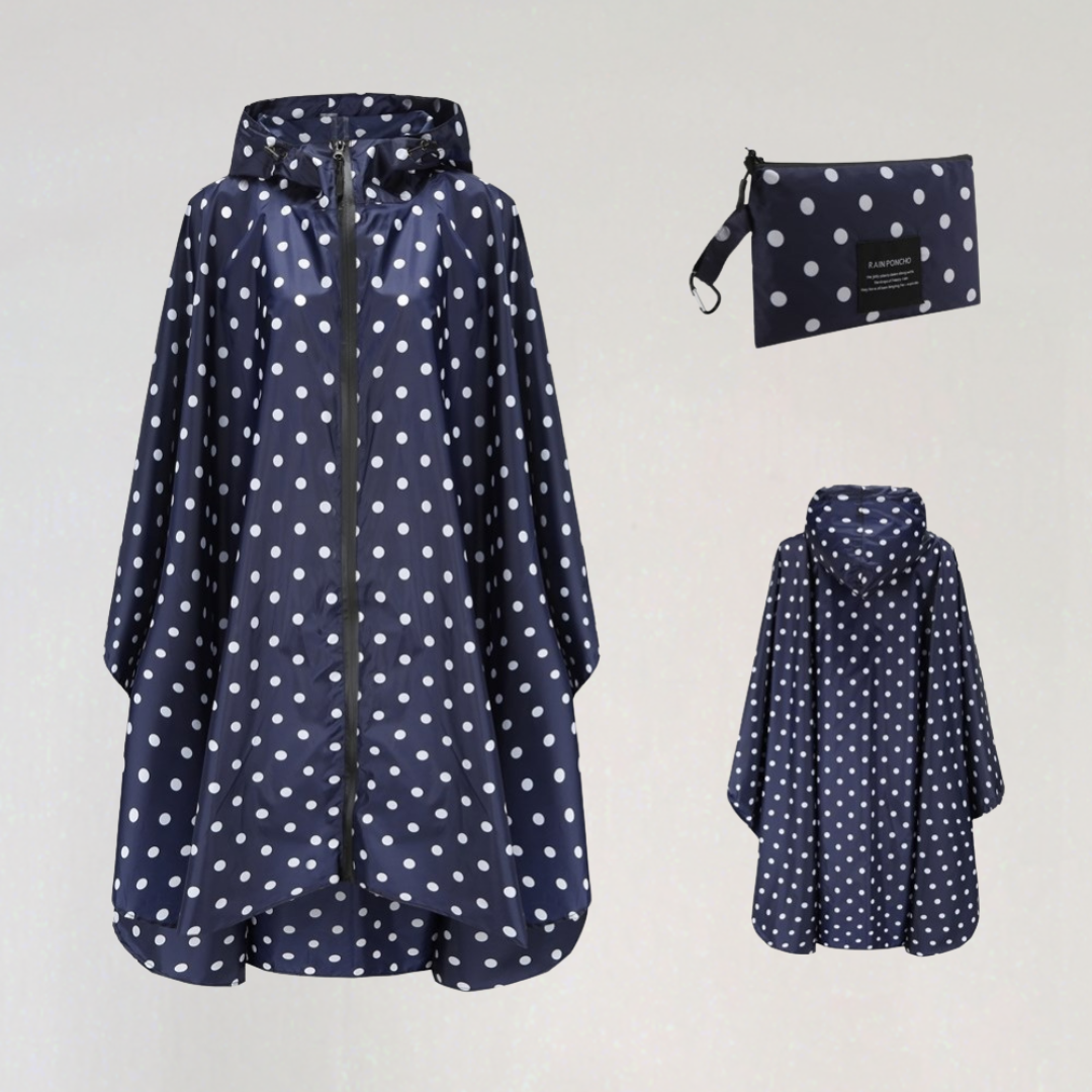 Dam Foldable Regnjacka med Huva och Vattentät Fabric
