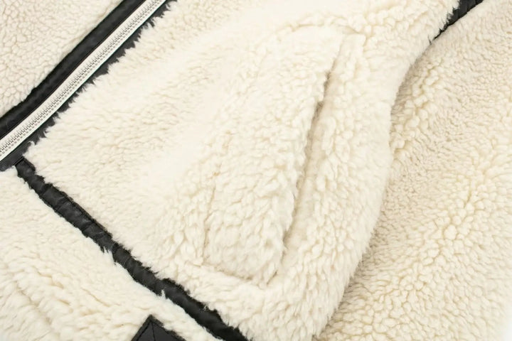 | Dam oversize Teddy vinterjacka med Krage