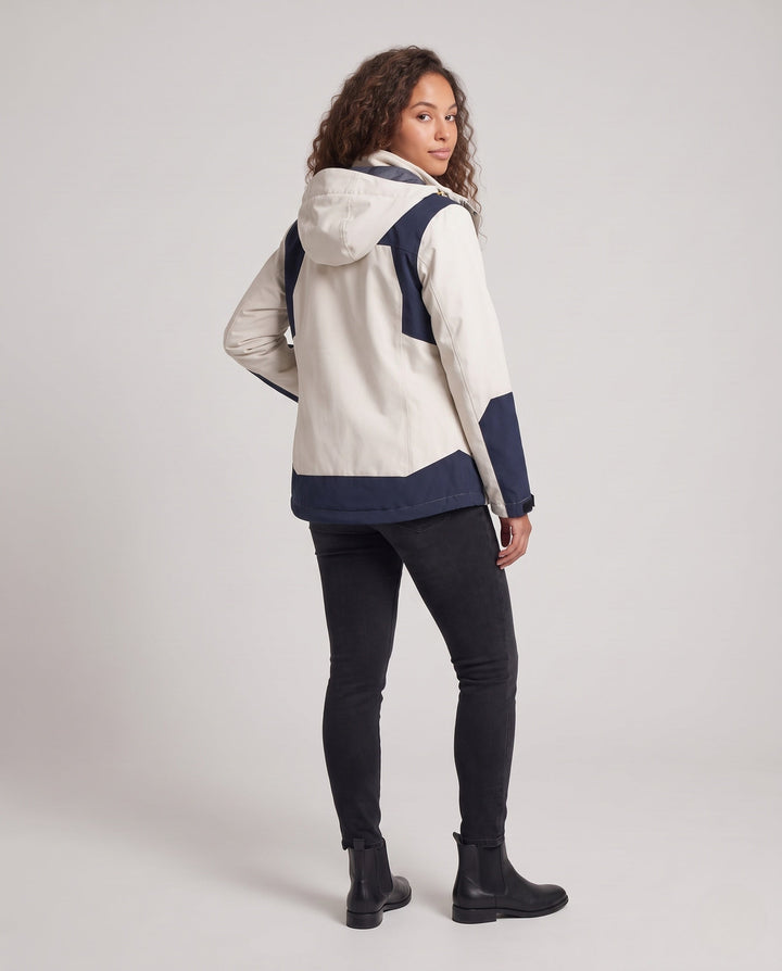 Dam Two-Piece Outdoor Jacka med Removable Fleece Inner Jacka, Wind och Water-Repellent Softshell Outer Layer och Huva