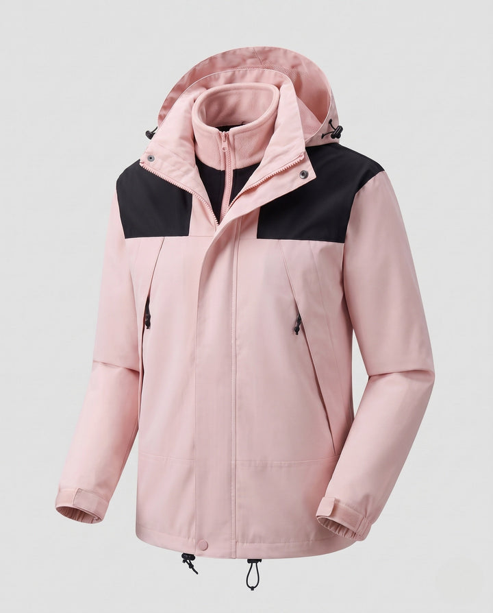 Herr lätt urban-utomhusjacka med zip-in fleece och kontrast trim