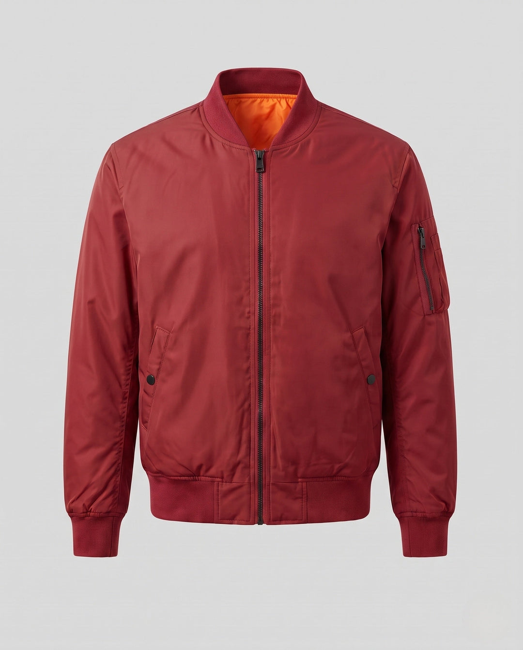 Herr nylon bomberjacka i aviator stil med quiltad termo foder och ärm funktion ficka