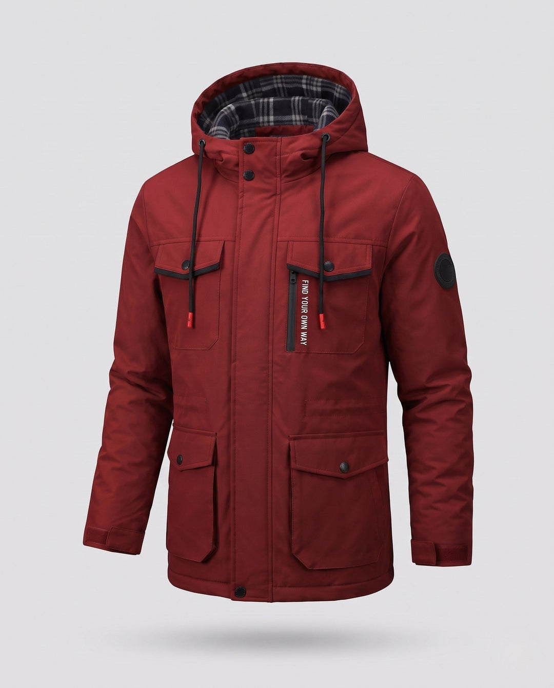 Herr Thermo-Field parka med Fusk Päls Huva och värming Teddy fleecefoder