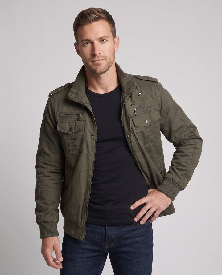Herr Termo Funktion Blouson tillverkad av robust canvas med Sherpa innerfoder