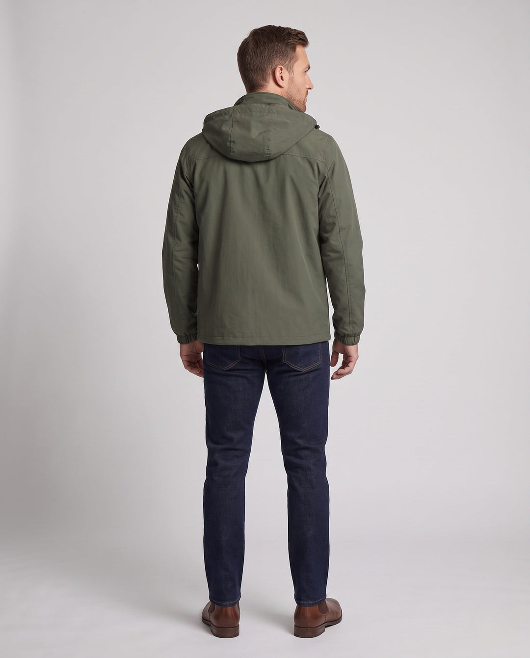 Herr vind- och vattenavvisande termo hoodie med termo fleecefoder