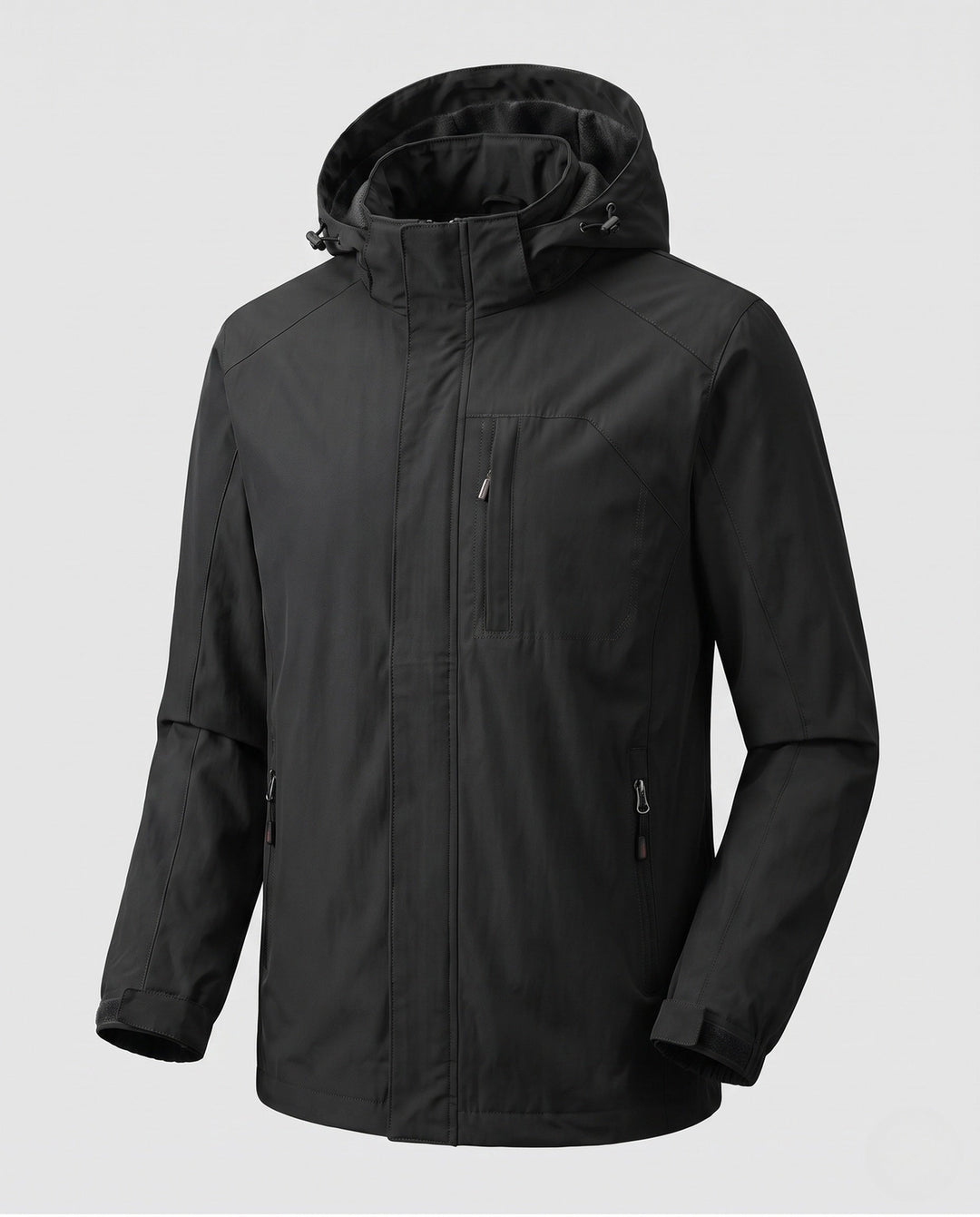 Herr vind- och vattenavvisande termo hoodie med termo fleecefoder