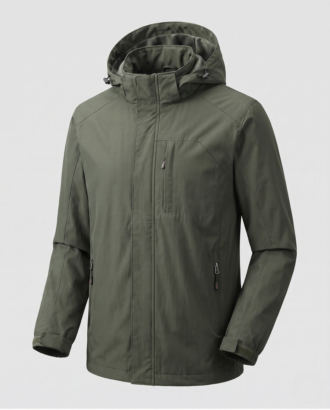 Herr vind- och vattenavvisande termo hoodie med termo fleecefoder