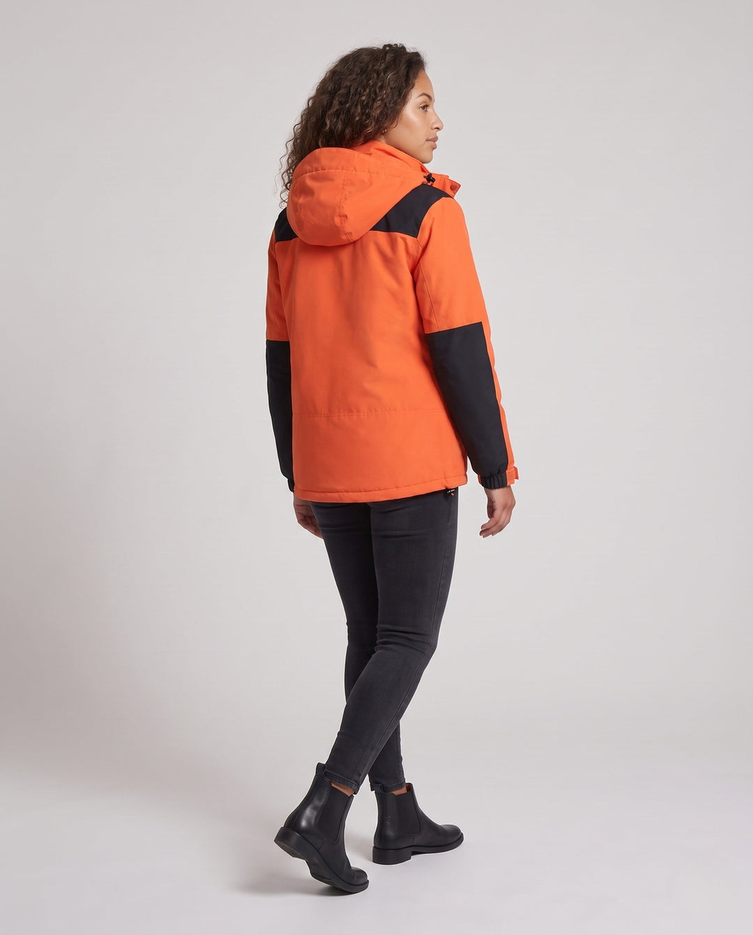 Dam Two-Layer Outdoor Jacka med Removable Fleece Inner Jacka, Water-Repellent Outer Shell och Huva