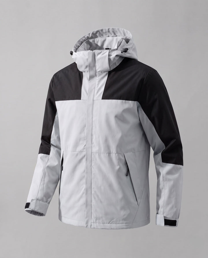 Dam Two-Layer Softshell Outdoor Jacka med Hög Ståkrage, Huva Layer, och Zippered Fickor
