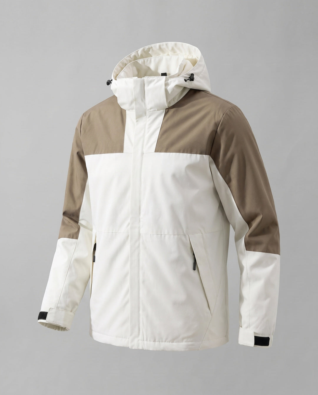 Dam Two-Layer Softshell Outdoor Jacka med Hög Ståkrage, Huva Layer, och Zippered Fickor