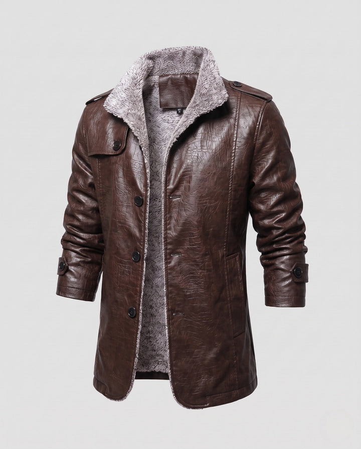 Herr fuskläder Pilot Blouson med Sherpa Foder