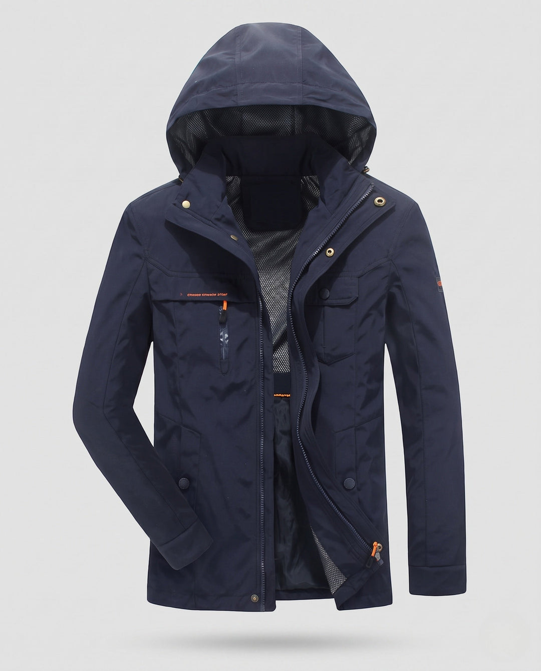 Herr lätt vattenavvisande softshell utomhusjacka med huva och flerafunction fickor