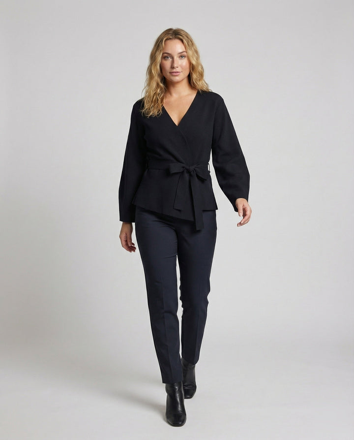 Dam wrapped kimono jacka med waistband