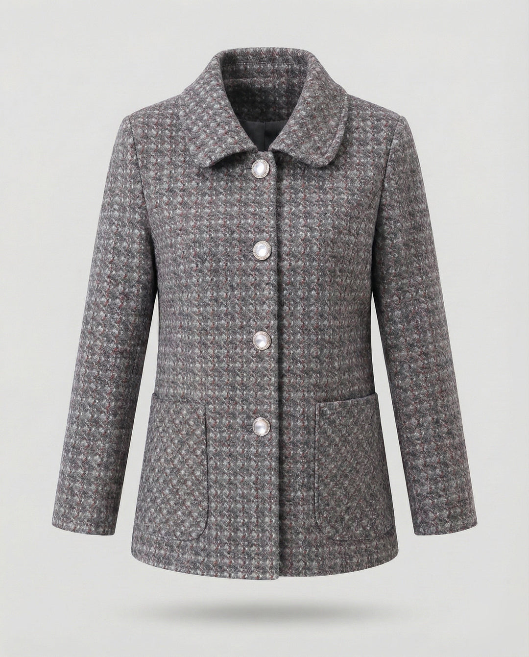 Dam elegant Geometric ullblandning jacka