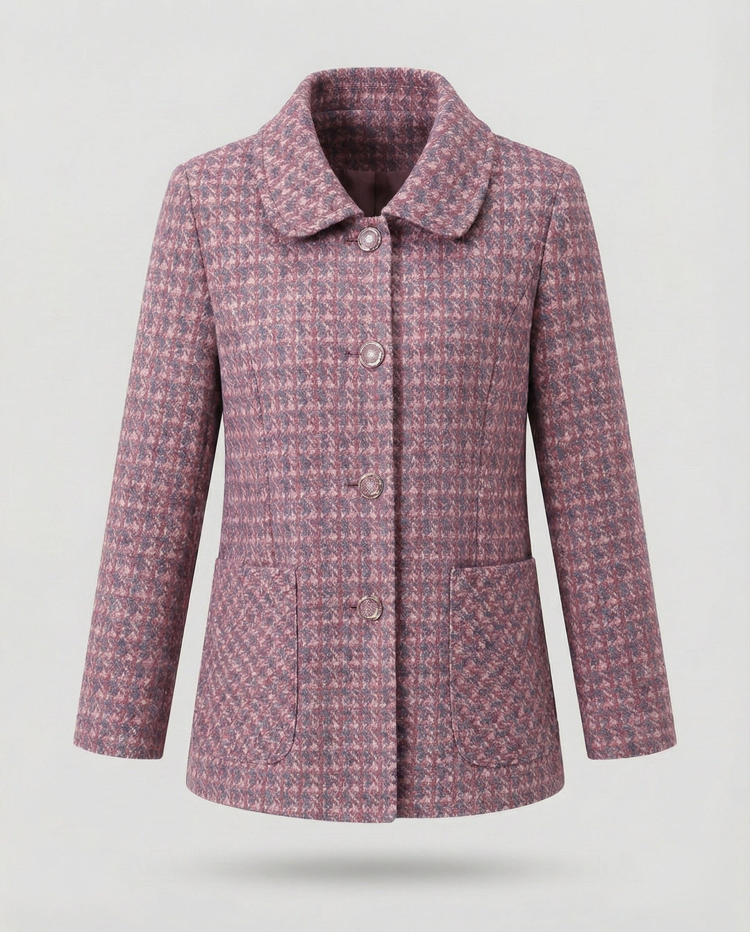 Dam elegant Geometric ullblandning jacka