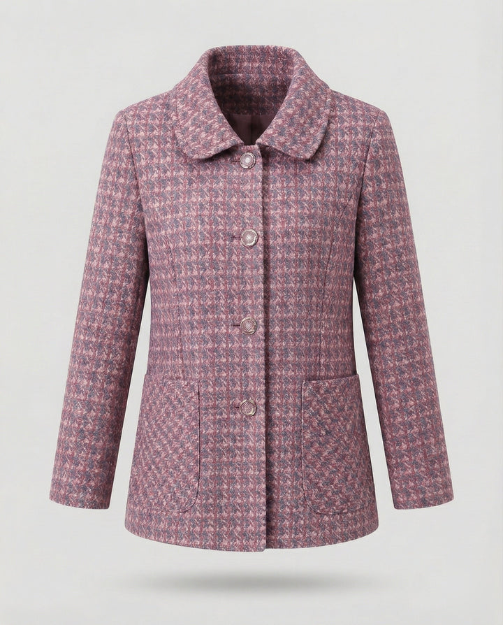 Dam elegant Geometric ullblandning jacka