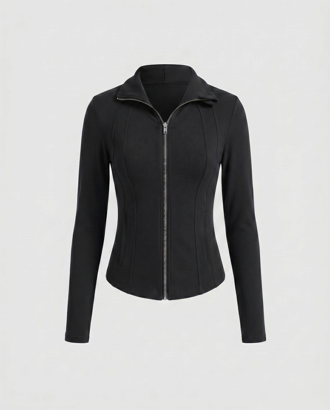 Dam sporty jacka med innovative dragkedja och figure-hugging passform
