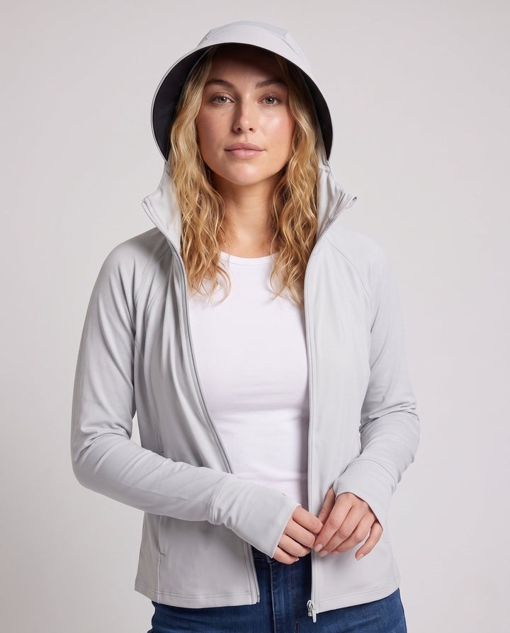 Dam andningsbar alla-purpose jacka med innovative huva design