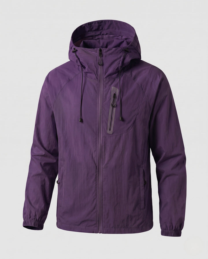Dam Hög-Performance Vindjacka med Reflective Elements och Adjustable Huva Design