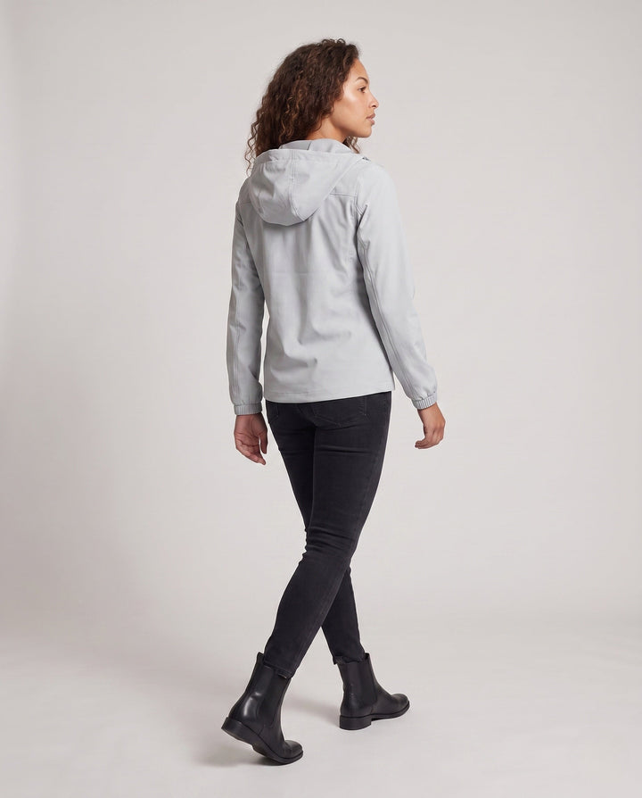 Dam lätt outdoorjacka med praktisk huva design