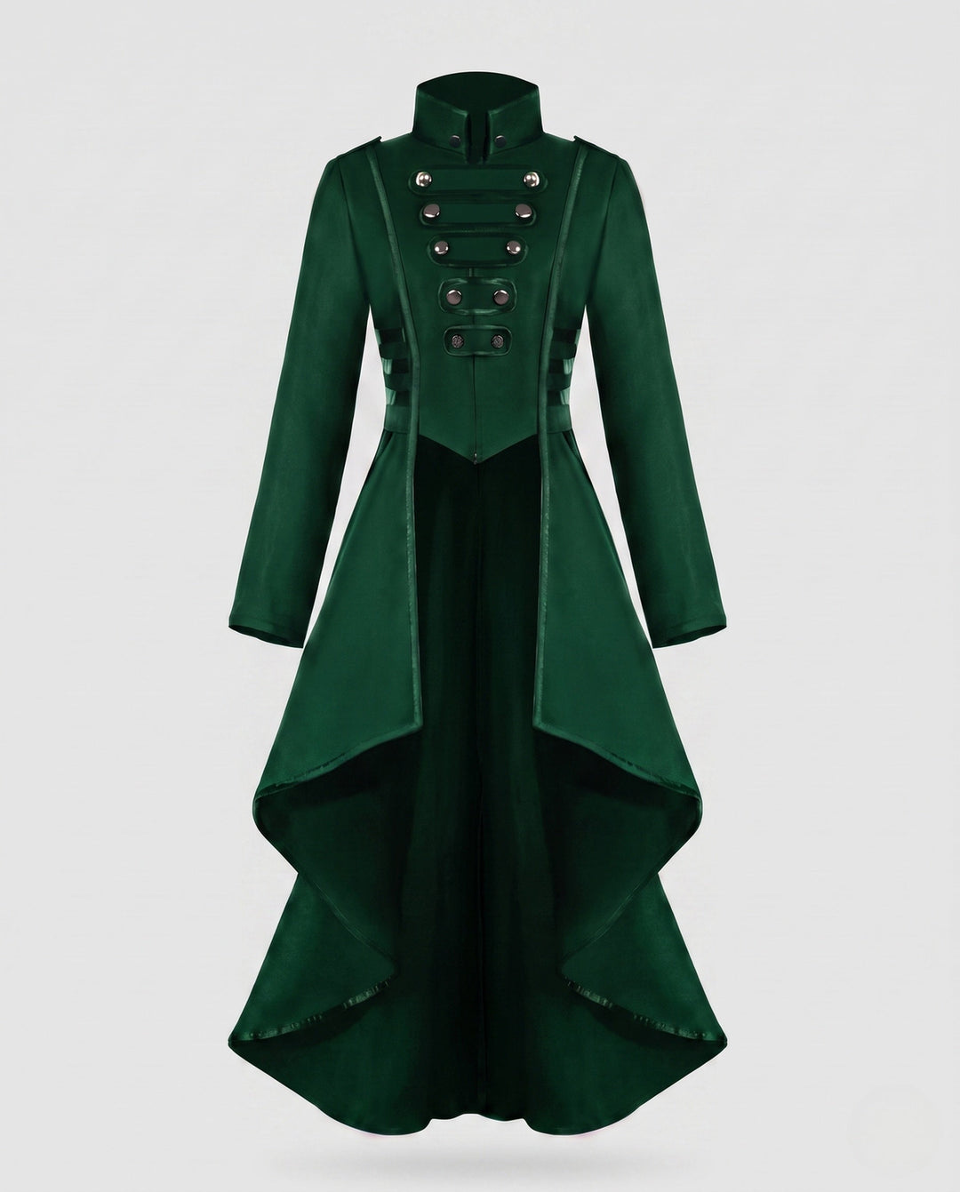 Dam elegant Asymmetrical vadderad jacka med modern knapp detaljer