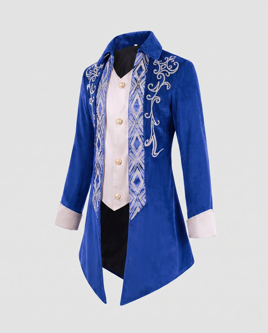 Dam elegant Festive jacka med Intricate broderi och Detailed knappslå