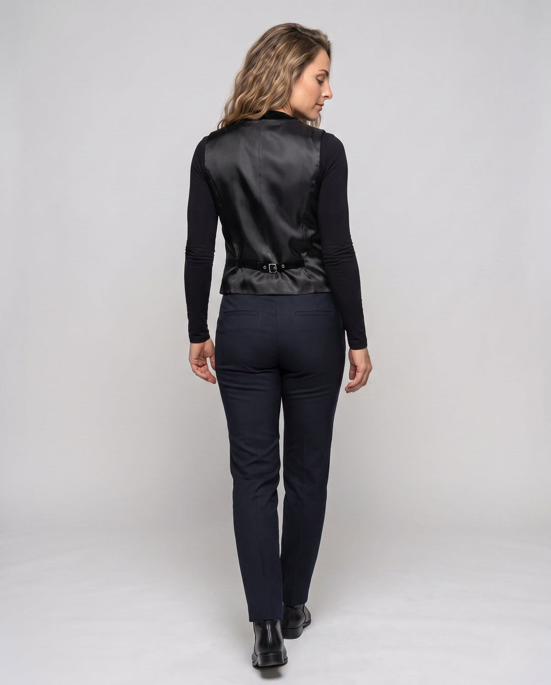 Dam elegant rund krage väst