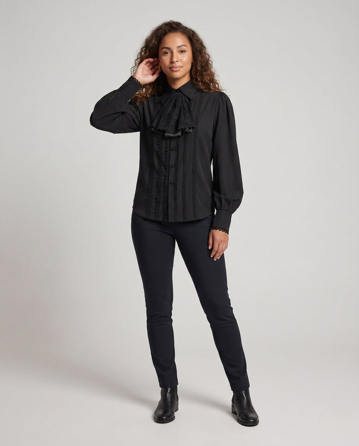 Dam elegant Waistcoat med blommig design och Asymmetric fåll