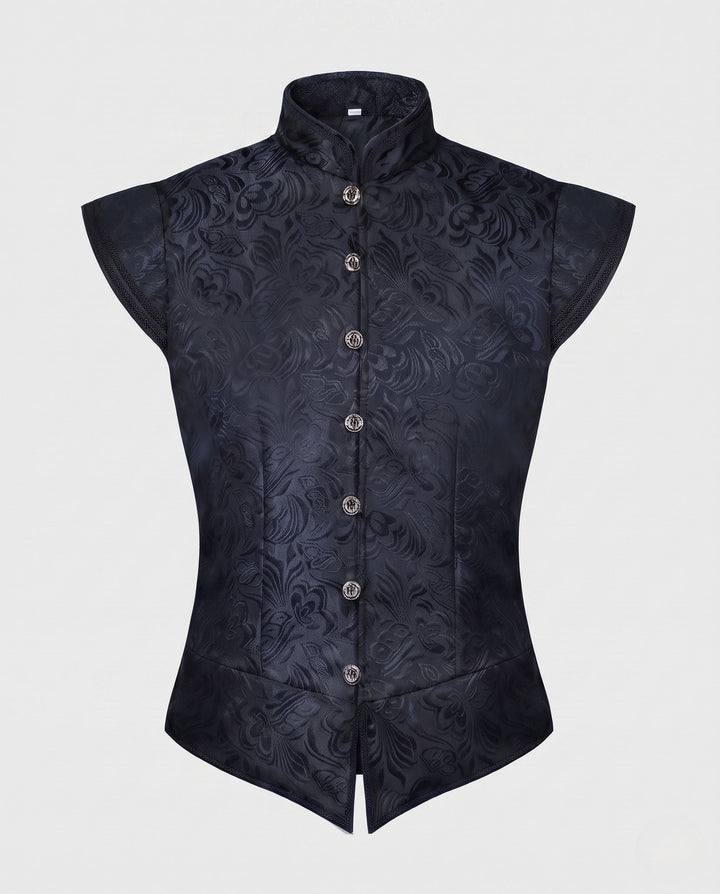 Dam elegant väst med elaborate design och fine detaljer