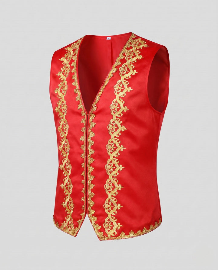 Dam elegant väst med intricate golden embellishments