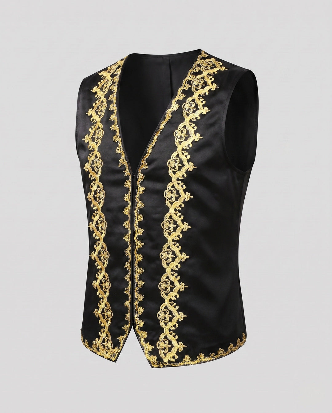 Dam elegant väst med intricate golden embellishments