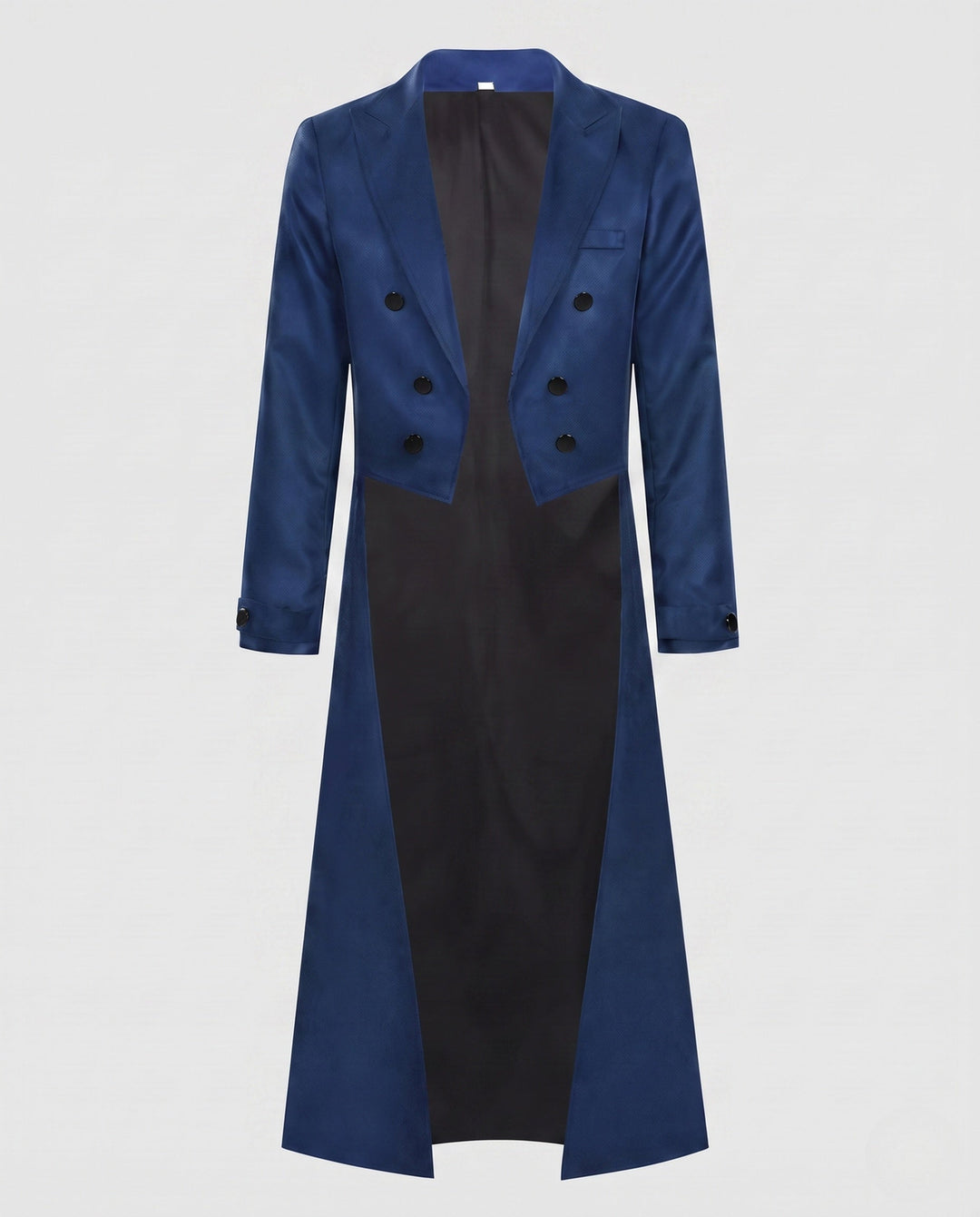 Dam elegant vadderad kappa med asymmetrical fåll och decorative knappar