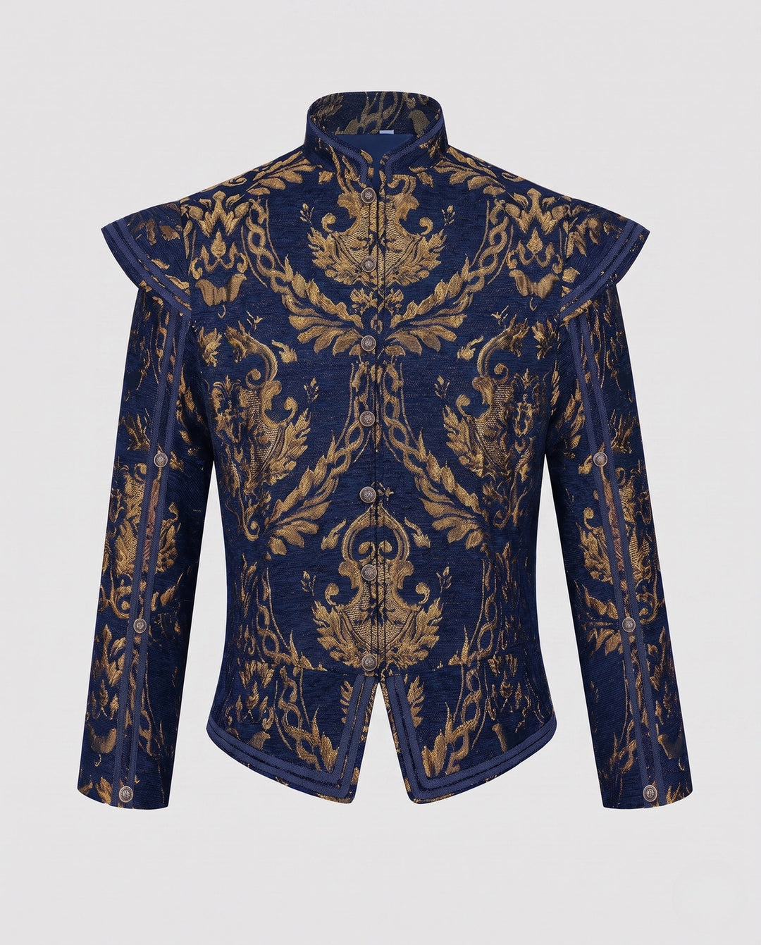 Dam Luxurious Jacquard jacka med Intricate broderi