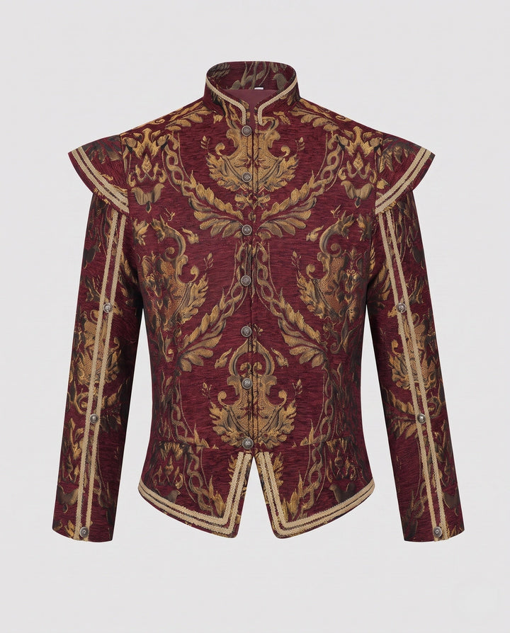 Dam Luxurious Jacquard jacka med Intricate broderi