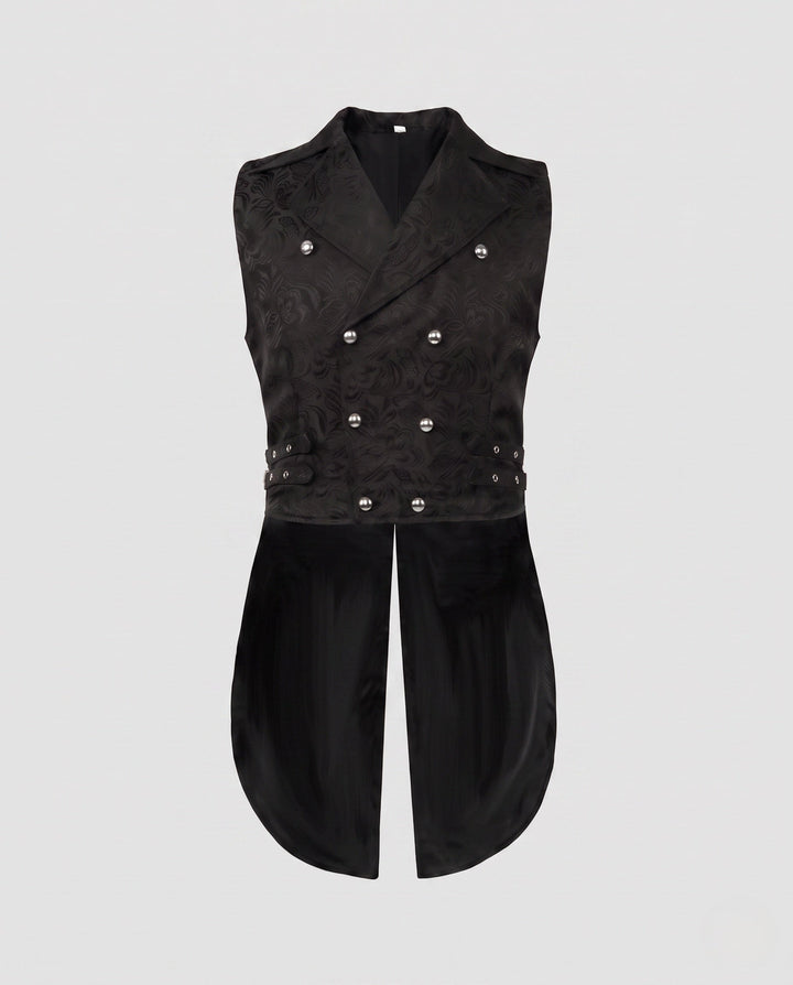 Dam stilren, elegant väst med luxurious embellishments och asymmetric skärning